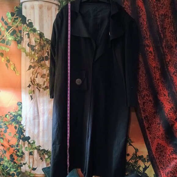 EUC: Handmade XL Black Costume Victorian Steam Punk Overcoat and Capelet - Picture 9 of 9